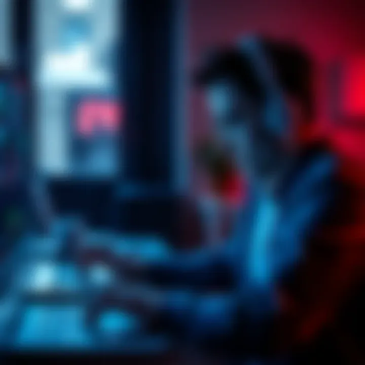 A person looking worried while checking their computer, showing signs of distress over a restricted account and life savings at risk.