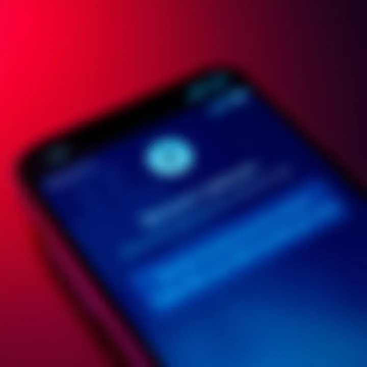 A close-up of a phone screen showing a Revolut account with a notification about account restriction.