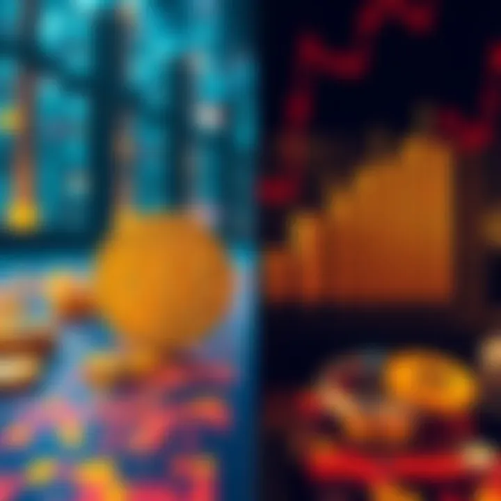 A visual comparison of retail DeFi and institutional finance, featuring a graphic of gold-backed tokens and a modern platform interface