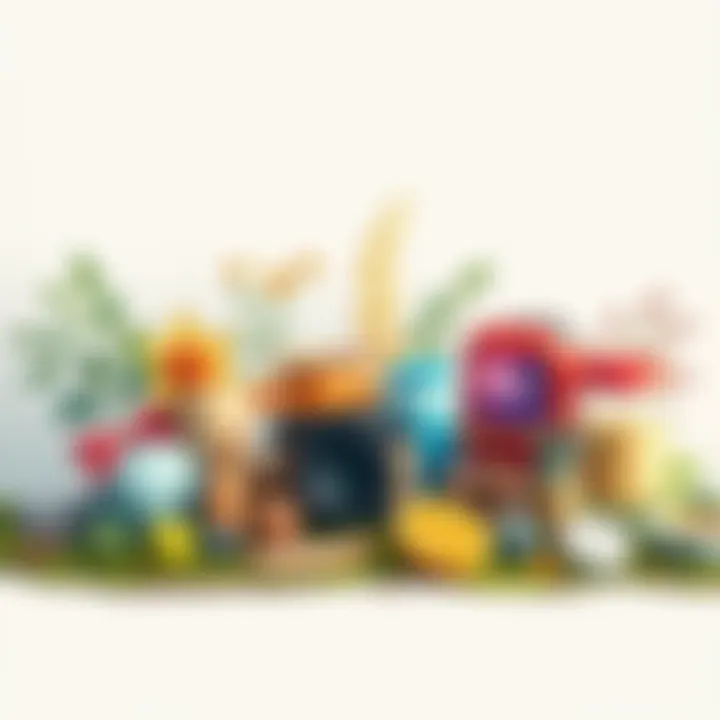 A thought-provoking illustration depicting everyday items juxtaposed with nature, symbolizing the debate on necessity