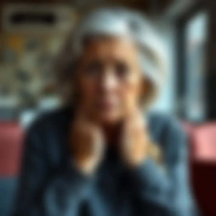 A retired woman in Los Angeles shows distress after losing her retirement savings in a crypto scam, holding her head in her hands