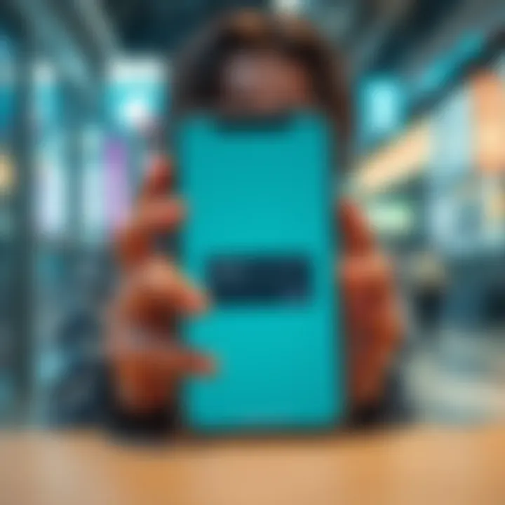 A frustrated user looks at their smartphone with the Revolut app open, showing a transfer error message.