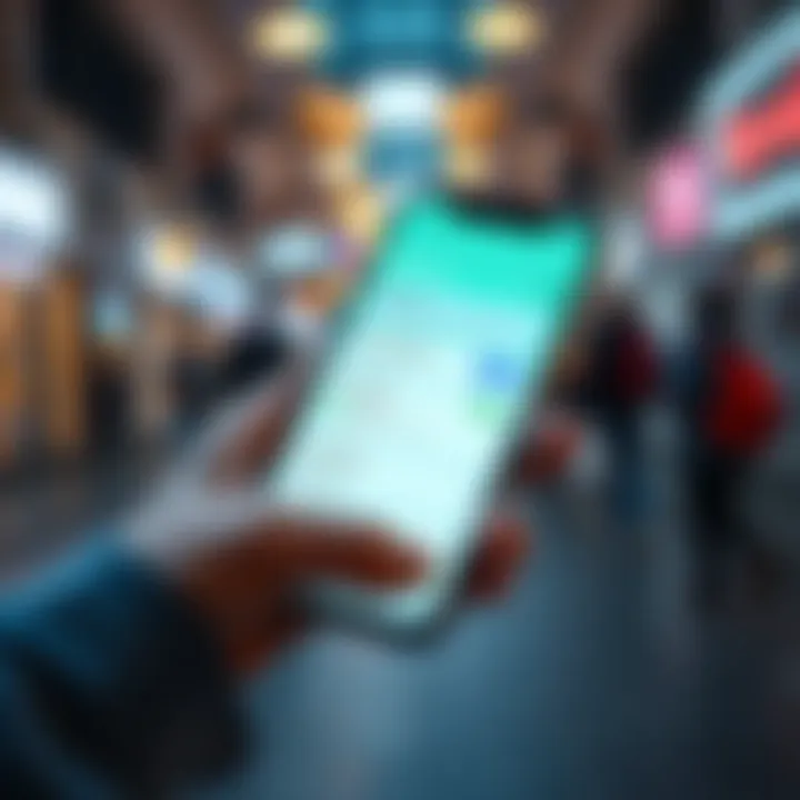 A smartphone showing the Revolut app with Bitcoin transaction options on screen, including a round-up feature