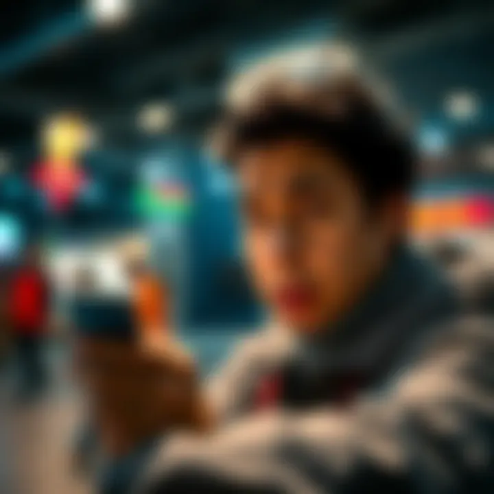 A frustrated user looking at a mobile screen showing a payment error message