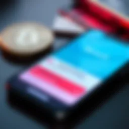 A smartphone showing the Revolut app with a warning message about account closure and cryptocurrency balances on the screen.