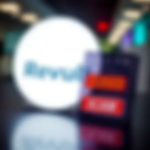 Revolut logo shown alongside a graphic of a closed account symbol, representing user frustration over account closure after reporting a scam.