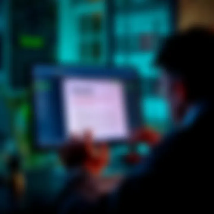 A person looking at a computer screen with a notice of account closure from Revolut, expressing concern about US tax residency issues.