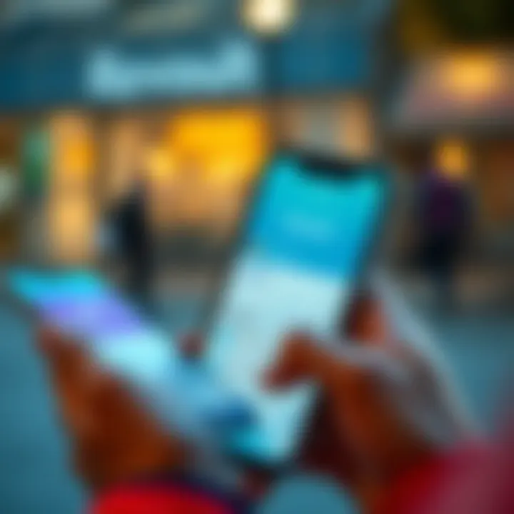 A person using a smartphone to access banking app, showing the Revolut interface and EU IBAN options.
