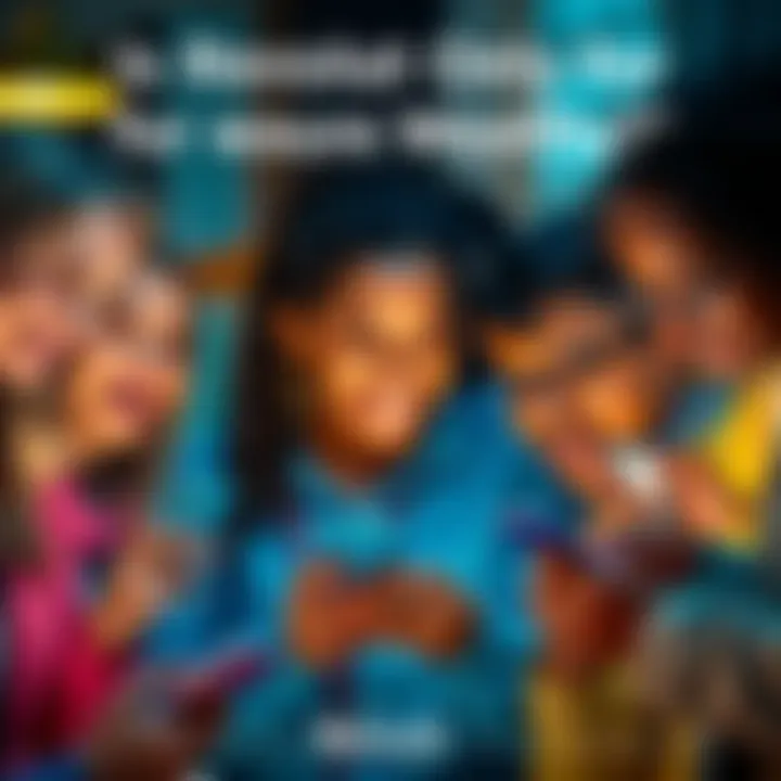 A group of diverse people discussing finances while using the Revolut app on their smartphones