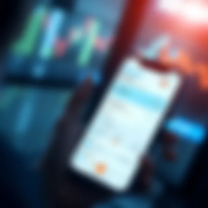 Revolut app on smartphone A smartphone displaying the Revolut app interface showing account balance and transactions