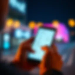 A person using the Revolut app on their smartphone, showing payment and investment options.