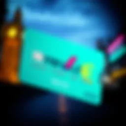 A close-up of a Revolut card displaying GBP and EUR currency symbols, set against a UK background
