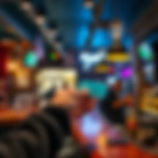 A person paying at a bar in the USA with a Revolut card, showcasing a digital payment process