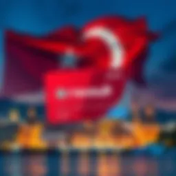 A Revolut card displayed with a backdrop of Turkey's flag and landmarks, representing the card's delivery to Turkey.