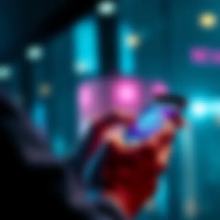 A person using a smartphone to exchange Revolut funds for cryptocurrency with a trusted exchanger