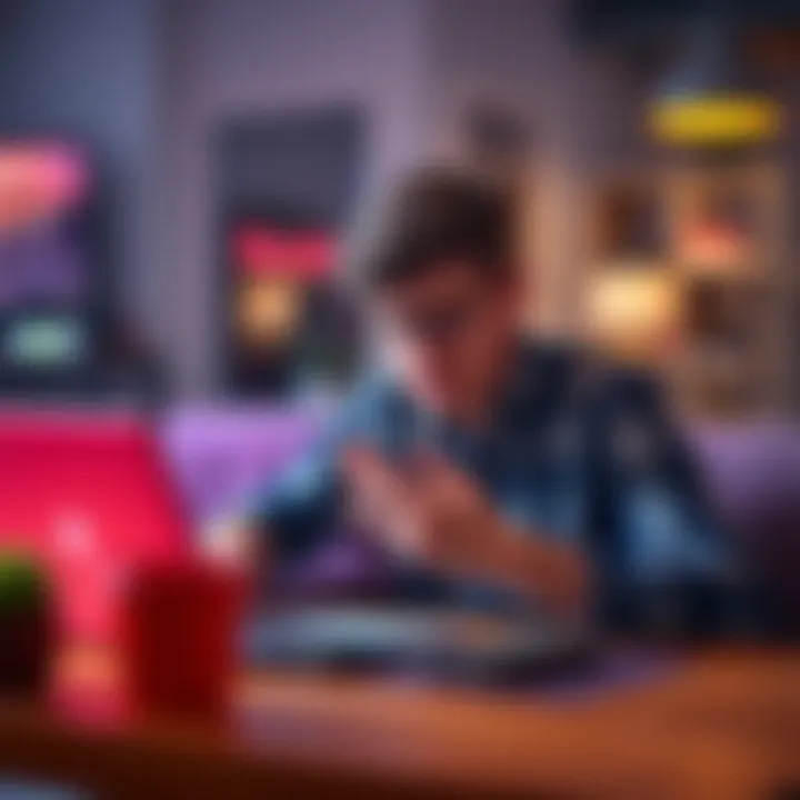 A frustrated customer reviewing a refund mishap with Revolut on their laptop