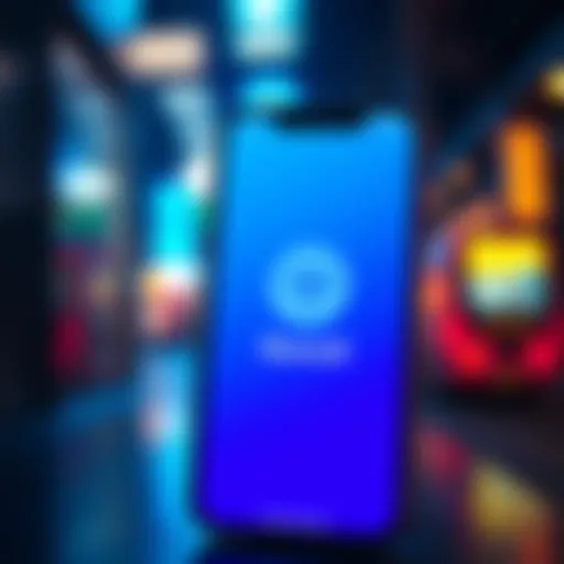 An iPhone 15 displaying the Revolut app with a lost network connection icon.