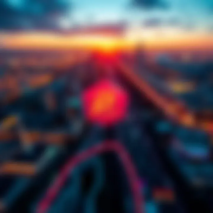 Revolut logo with stablecoins transferring on the Polygon network, showcasing speed and low transaction fees