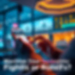 Revolut RevPoints Rewards Person comparing flights and hotel options while using a smartphone to check Revolut RevPoints.