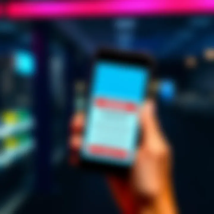 A hand holding a phone displaying a warning about a scam targeting Revolut customers