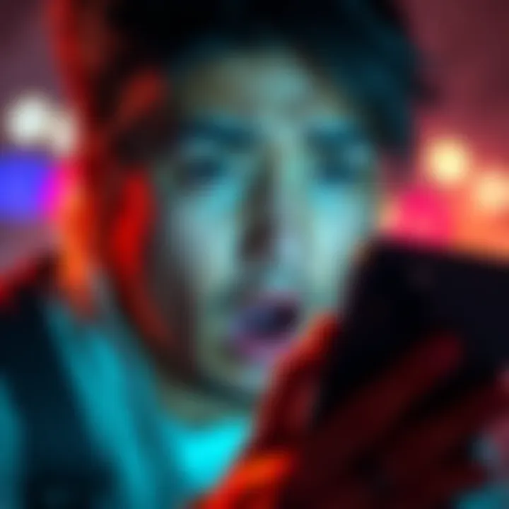 A shocked person looking at their phone with a worried expression, showing a notification about unexpected charges from Revolut's spare change feature.