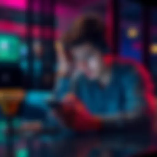 A frustrated person checking their phone while sitting at a table, showing a message about failed bank transfer to Thailand.