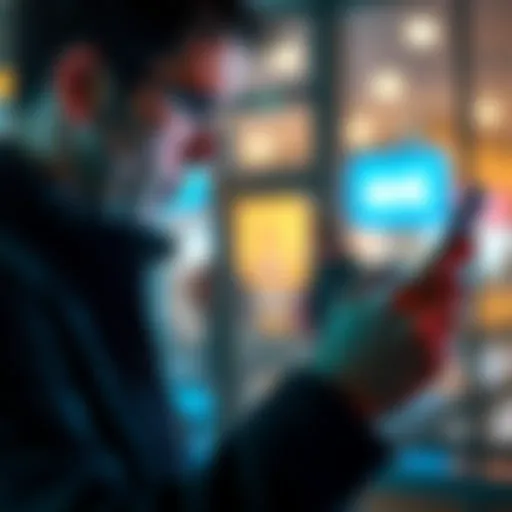 A person examining their bank account on a smartphone, looking concerned about unexpected transactions related to RevBucks.