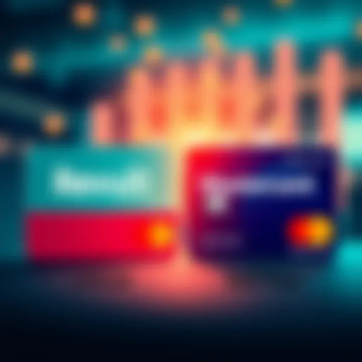 A visual comparison of exchange rates from Revolut and Mastercard, showcasing their costs side by side with currency symbols.