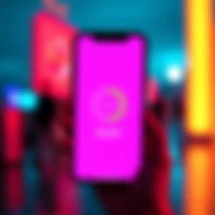 A visual representation of a digital waitlist for Revolut accounts, showing a phone screen with a loading icon and the Revolut logo.