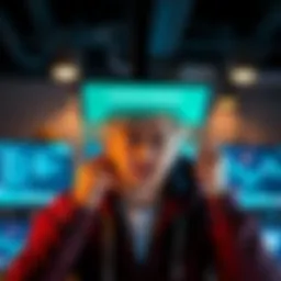 Individual looking at a screen showing a stuck 'claiming reward' message