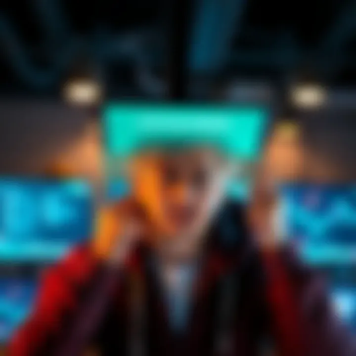 Individual looking at a screen showing a stuck 'claiming reward' message