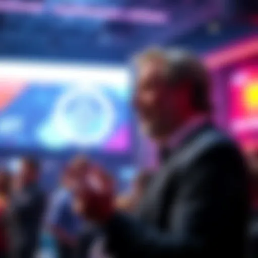 Richard Heart speaking at a cryptocurrency conference, sharing insights on investment strategies