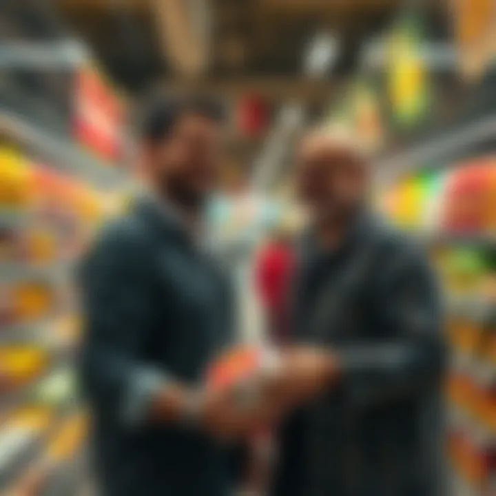 Richard Heart sharing a laugh while shopping in a South Asian grocery store