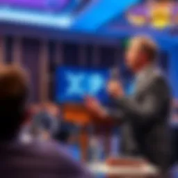 Ripple's President speaking at a conference, highlighting XRP's role in digital finance