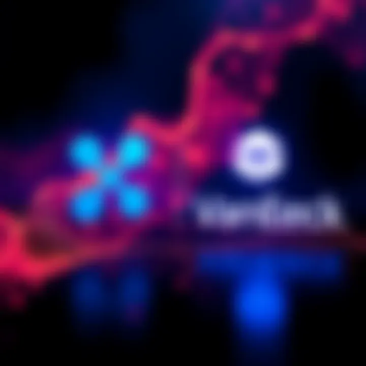 Ripple's logo alongside BlackRock and VanEck logos, representing their new partnership