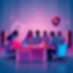 Ripple Security Team Illustration of a team working on AI technology to improve security for the XRP Ledger, identifying bugs and issues.