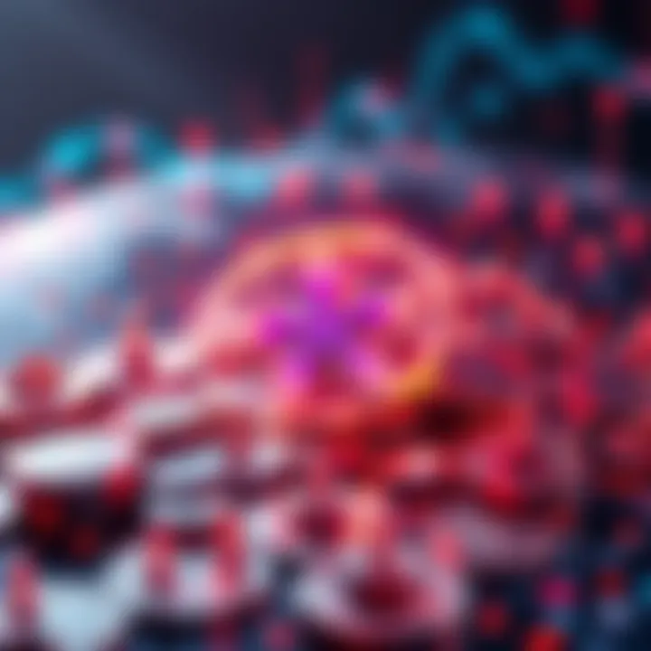 A futuristic depiction of Ripple and XRP symbolizing their role in global finance, surrounded by digital currency icons.