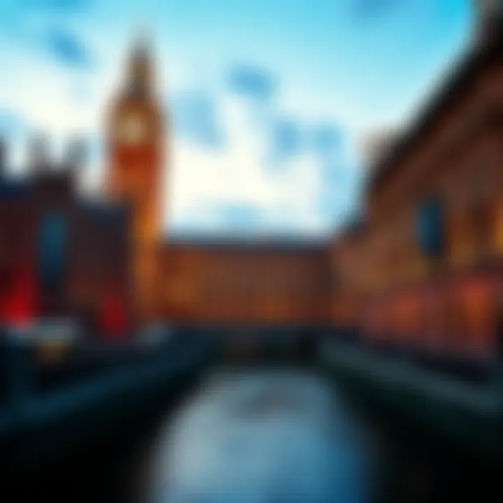 UK Parliament building with Ripple's $XRP symbol in the foreground, symbolizing endorsement of global payments