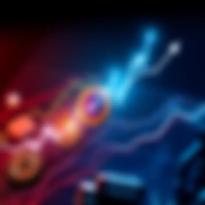 Graph showing the recent price surge of ICP, DASH, Tezos, and Filecoin with an upward trend line.