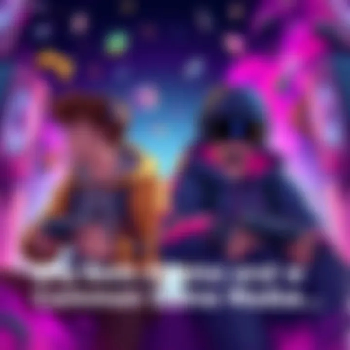 Illustration showing two gamers, one enjoying Rivals mode and the other using the new common game mode, surrounded by gaming elements