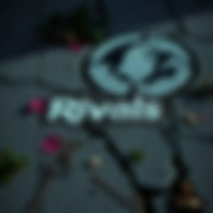 The Rivals logo seen on a cracked pavement, symbolizing its downfall, surrounded by weeds and debris.