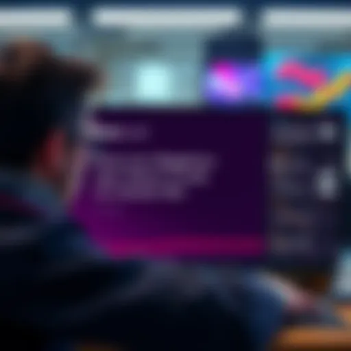 River.com Funds Holding A person looking frustrated while checking their bank account on a computer screen, showing a message about funds being held.