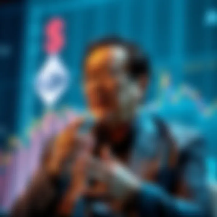 Robert Kiyosaki speaking about Ethereum's future price prediction in a financial setting