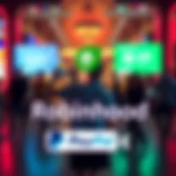 A graphic showing the Robinhood logo with a 50€ bonus message and PayPal symbol, inviting new accounts to join and earn incentives.