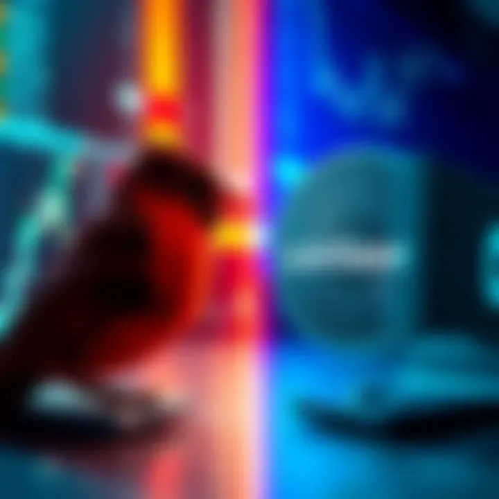 Comparison of Robinhood and Coinbase A side-by-side comparison of Robinhood and Coinbase trading platforms, showing their interfaces and features for trading stocks and cryptocurrency.