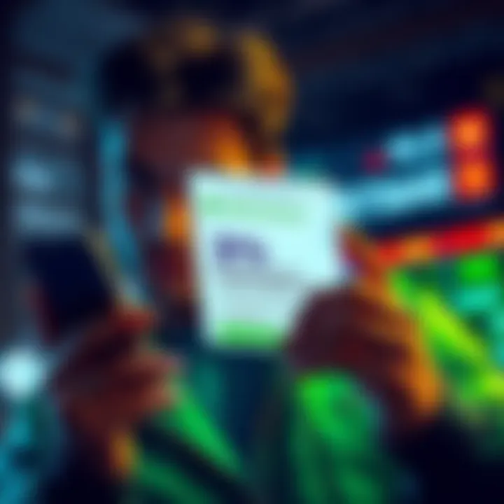 A person looking at a Robinhood email on their phone, puzzled by the 3% bonus offer for crypto deposits and the long holding period.
