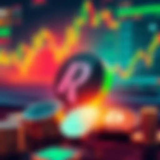 An illustration showing Robinhood logo with digital tokens and financial charts representing the DTCC tokenization plan.