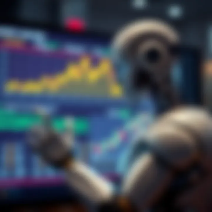 A robot advisor on a screen showing cash holdings after selling off investments, reflecting market response to Iranian tensions.