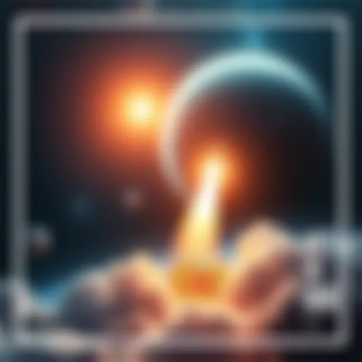 A rocket symbolizing $AKIO soaring towards a bright planet, representing its potential in DeFi