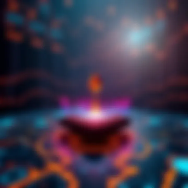 Visual representation of Rocket Pool's rETH liquid staking platform on Ethereum, showcasing decentralization and liquidity benefits.